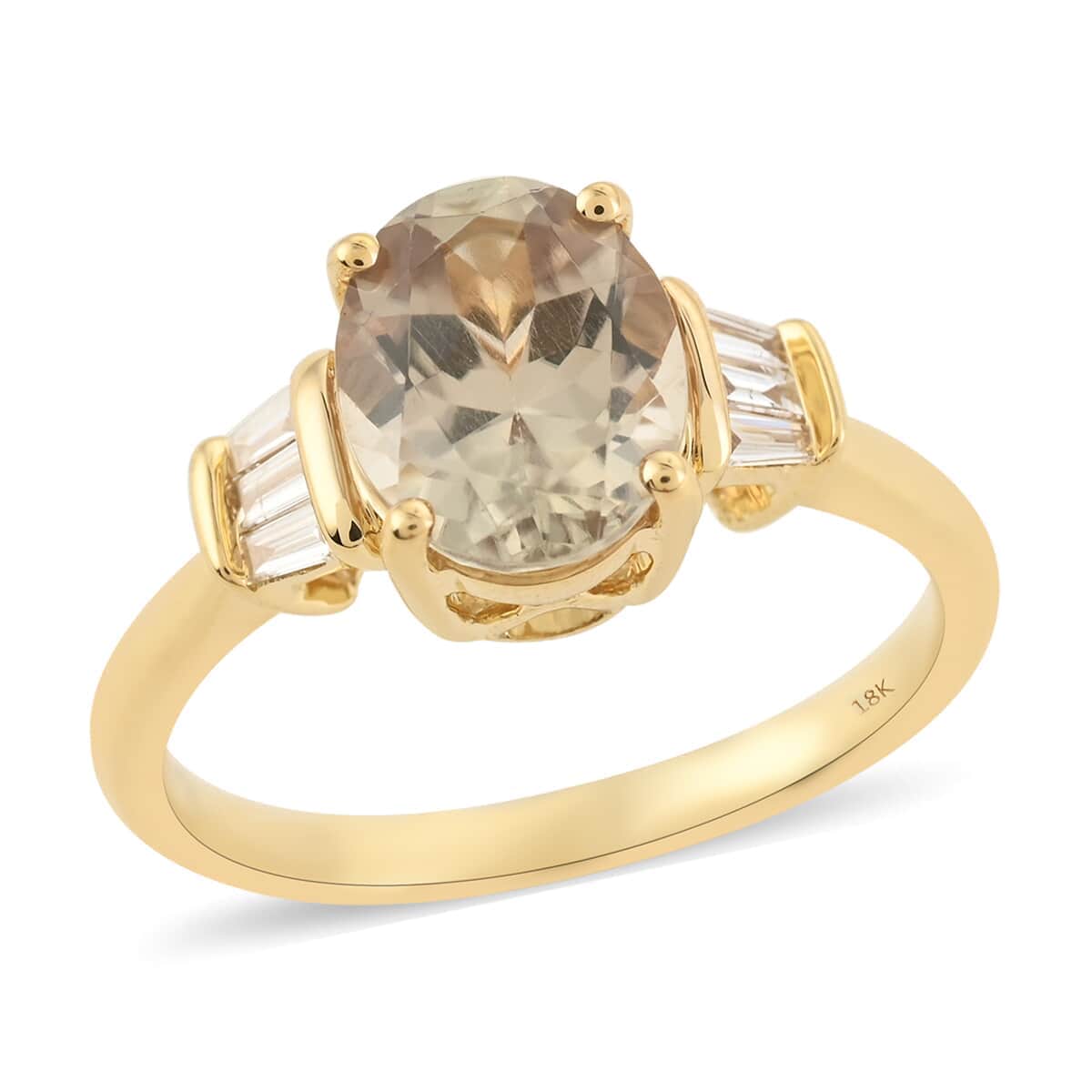 Iliana AAA Turkizite and G-H SI Diamond 2.25 ctw Ring in 18K Yellow Gold (Size 6.0) image number 0