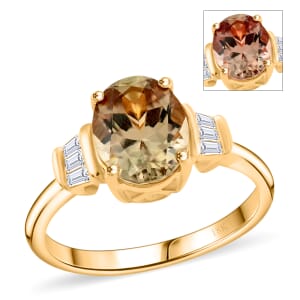 Iliana AAA Turkizite and G-H SI Diamond 2.25 ctw Ring in 18K Yellow Gold (Size 7.0)