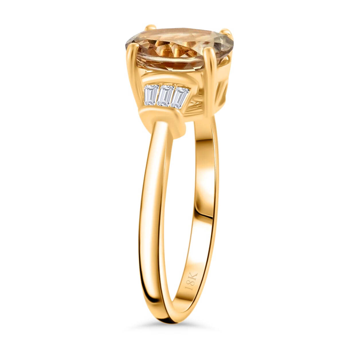 Iliana AAA Turkizite and G-H SI Diamond 2.25 ctw Ring in 18K Yellow Gold (Size 7.0) image number 2