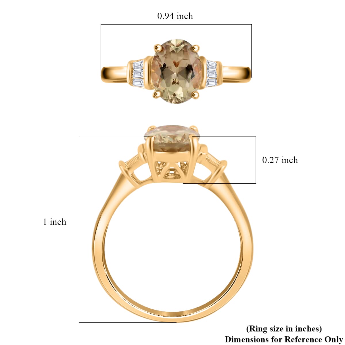 Iliana AAA Turkizite and G-H SI Diamond 2.25 ctw Ring in 18K Yellow Gold (Size 7.0) image number 4