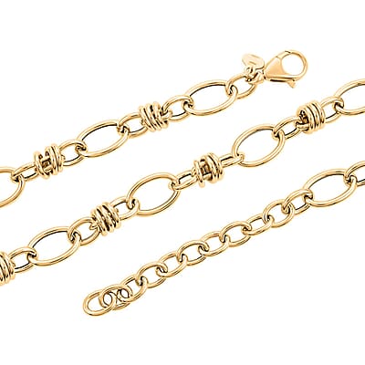 Italian 10K Yellow Gold 8.3mm Rolling Rolo Necklace 18-20 Inches 8.8 Grams