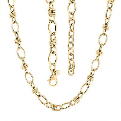 Italian 10K Yellow Gold 8.3mm Rolling Rolo Necklace 18-20 Inches 8.8 Grams