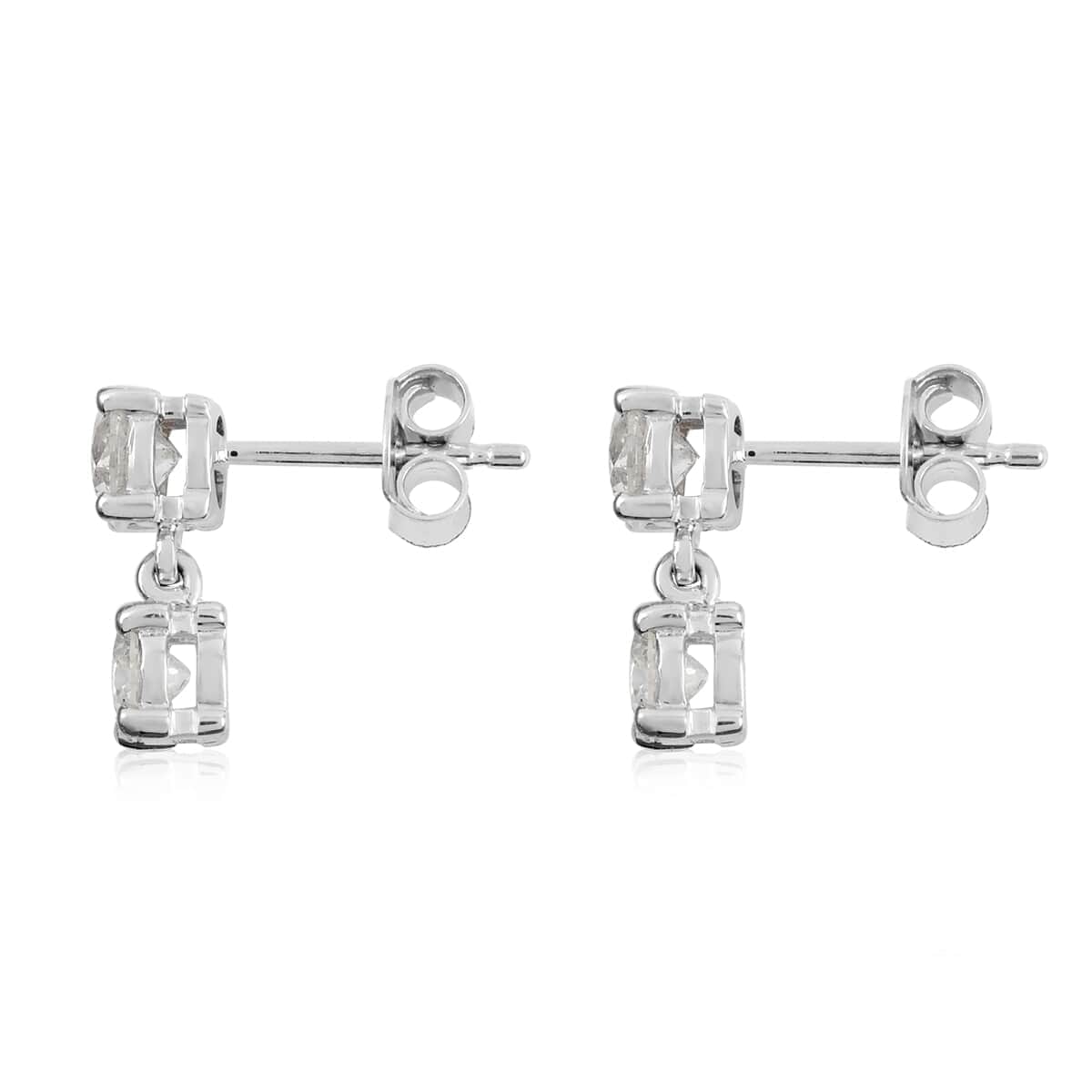 18K White Gold G-H SI Diamond Earrings 1.60 ctw image number 2