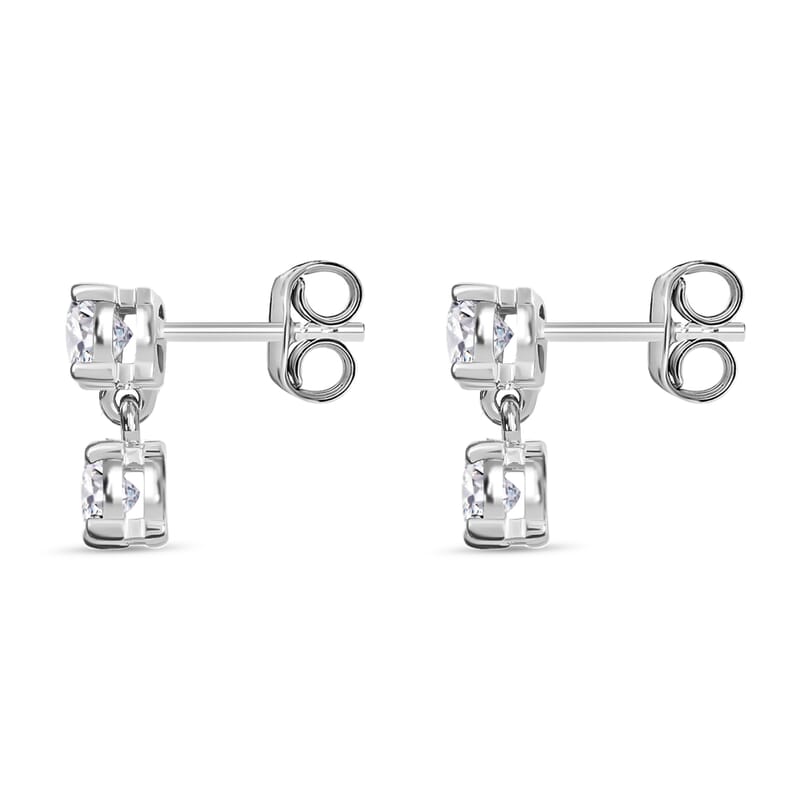 18K White Gold G-H SI Diamond Earrings 1.60 ctw