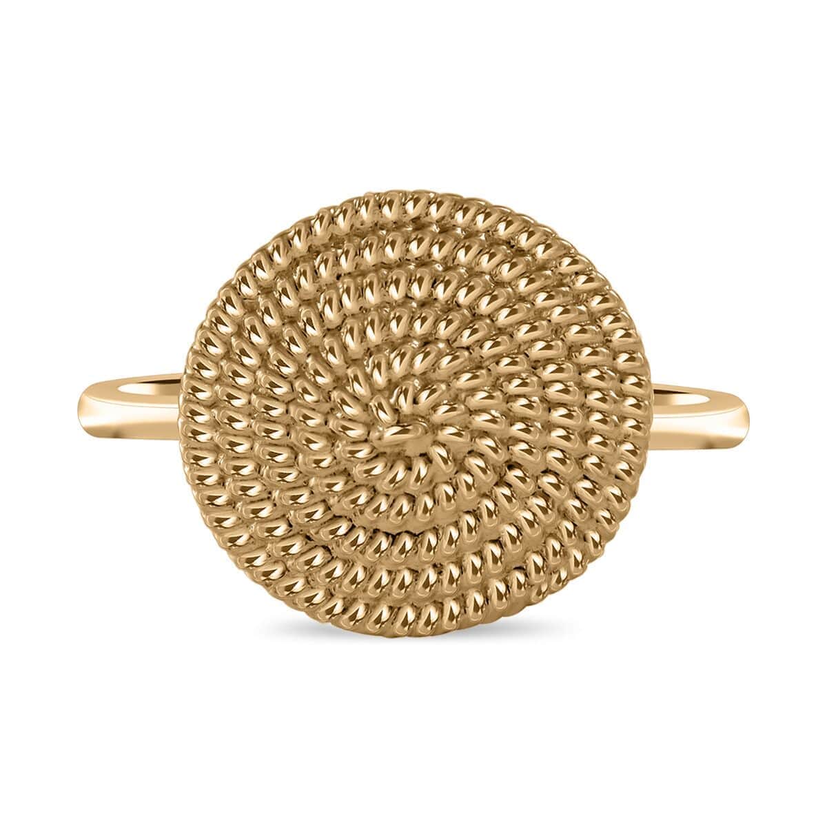 Luxoro 10K Yellow Gold Rope Chain Texture Ring (Size 10.0) 3 Grams image number 0