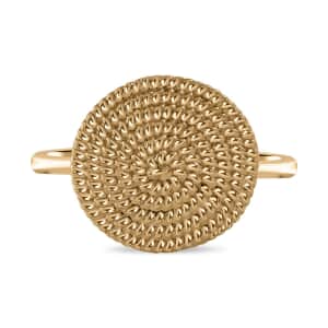 Luxoro 10K Yellow Gold Rope Chain Texture Ring (Size 6.0) 3 Grams