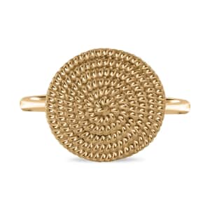 Luxoro 10K Yellow Gold Rope Chain Texture Ring (Size 7.0) 3 Grams