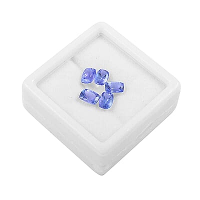 Premium Tanzanite Set of 5 (Cush 7x5 mm) 4.00 ctw, Loose Gemstones, Gemstone For Jewelry, Jewelry Stones, Tanzanite Gems For Jewelry Making