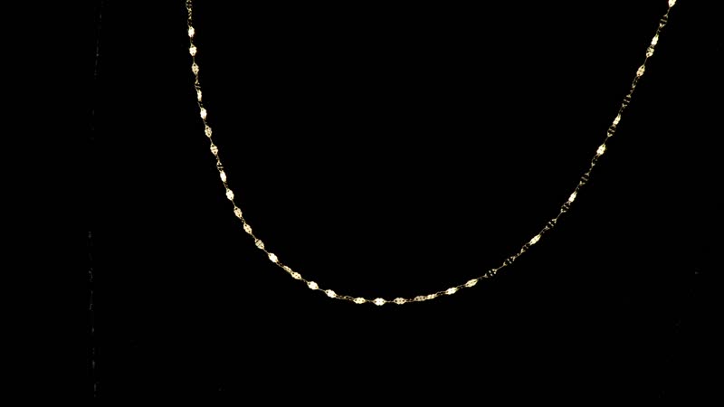 Clover Petali Italian Necklace in 10K Yellow Gold 2.20 Grams 60 Inches