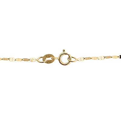 Clover Petali Italian Necklace in 10K Yellow Gold 2.20 Grams 60 Inches