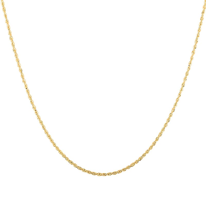 14K Yellow Gold 1.5mm Rope Chain Necklace 22 Inches 1.60 Grams