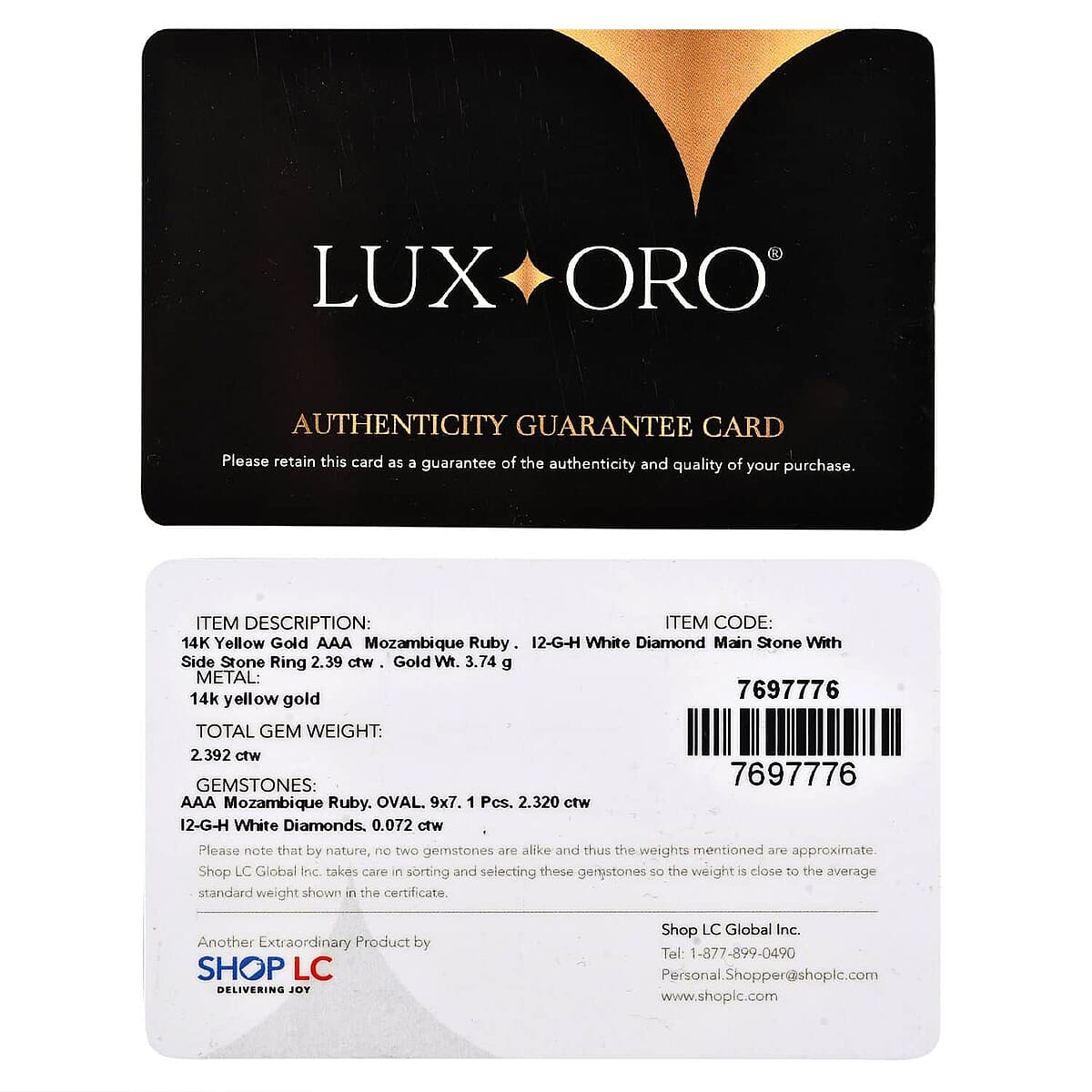 Luxoro 14K Yellow Gold AAA Mozambique Ruby, Diamond (G-H, I2) Ring (Size 8.5) (4 g) 2.40 ctw image number 6