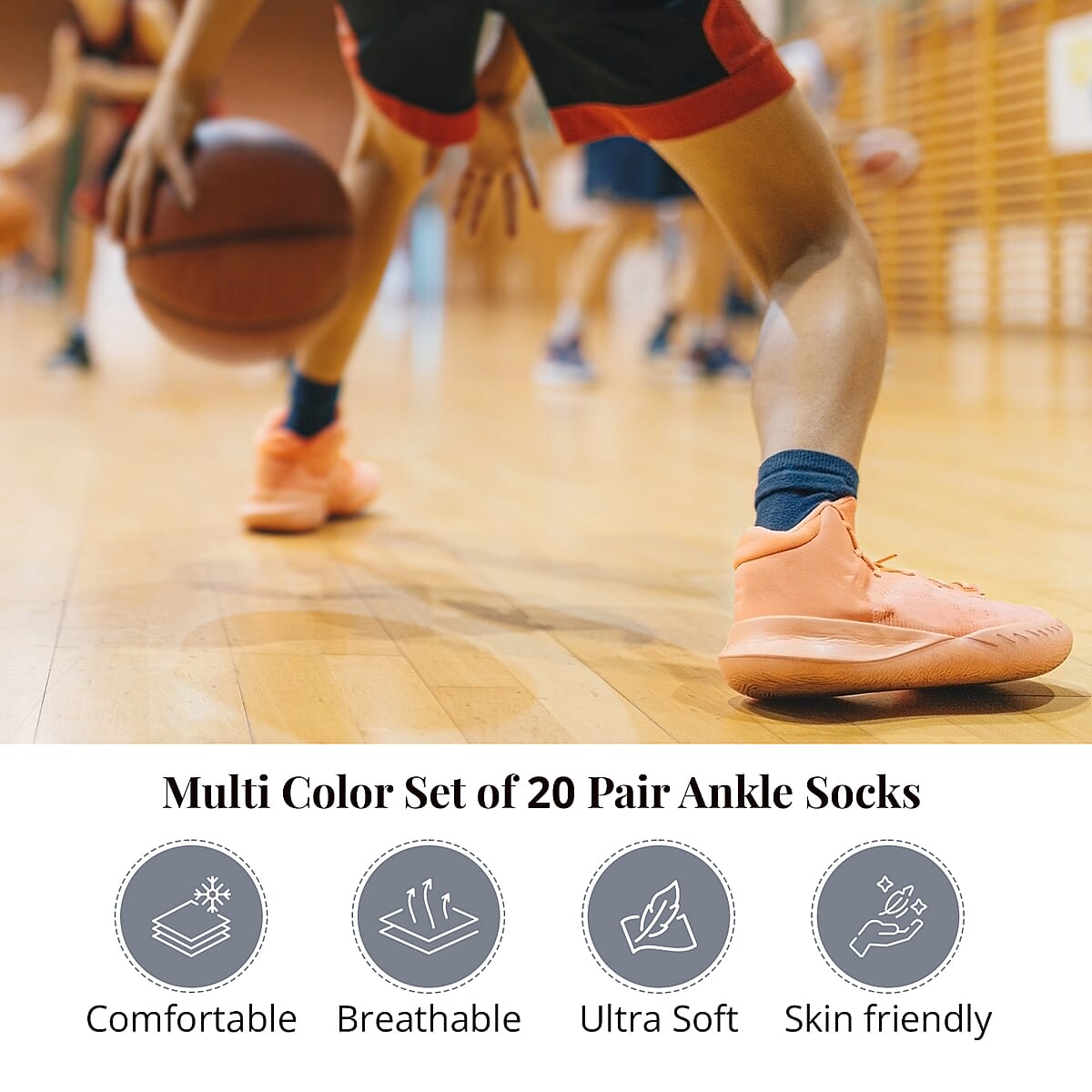 Set of 20 Pair Ankle Socks image number 1