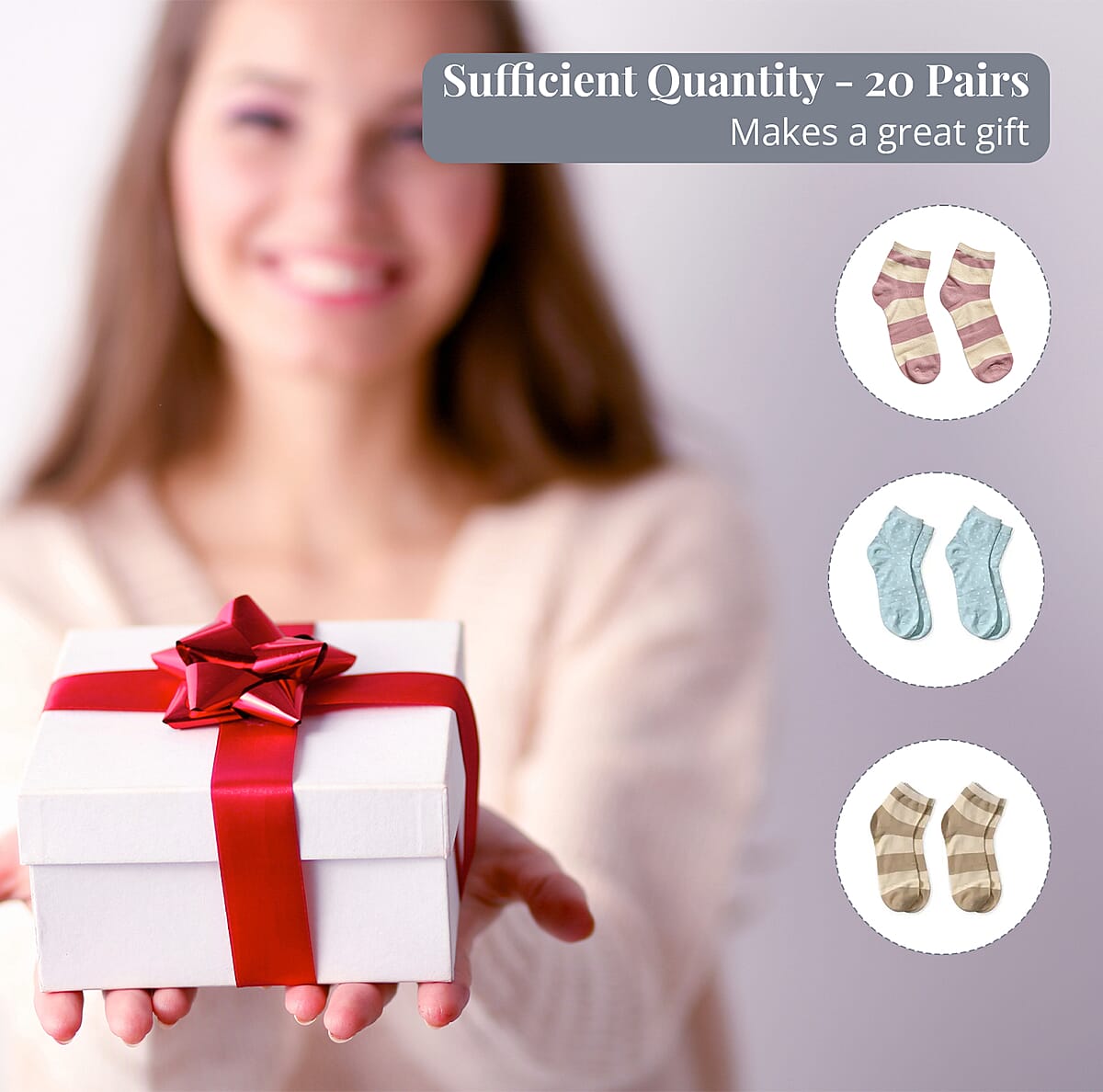 Set of 20 Pair Ankle Socks image number 4