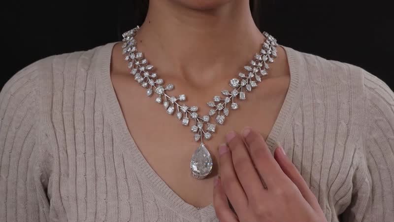 Moissanite Necklace 18 Inches in Platinum Over Sterling Silver 142.50 ctw