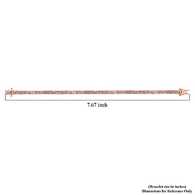 Luxoro Natural Pink Diamond I3 2.00 ctw Linking Bracelet in 10K Rose Gold (7.25 In) 11.10 Grams