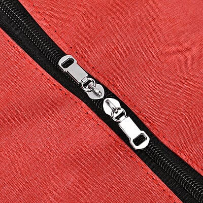 Red Color Durable and Lightweight Travel Bag with Handle Drop and Shoulder Strap