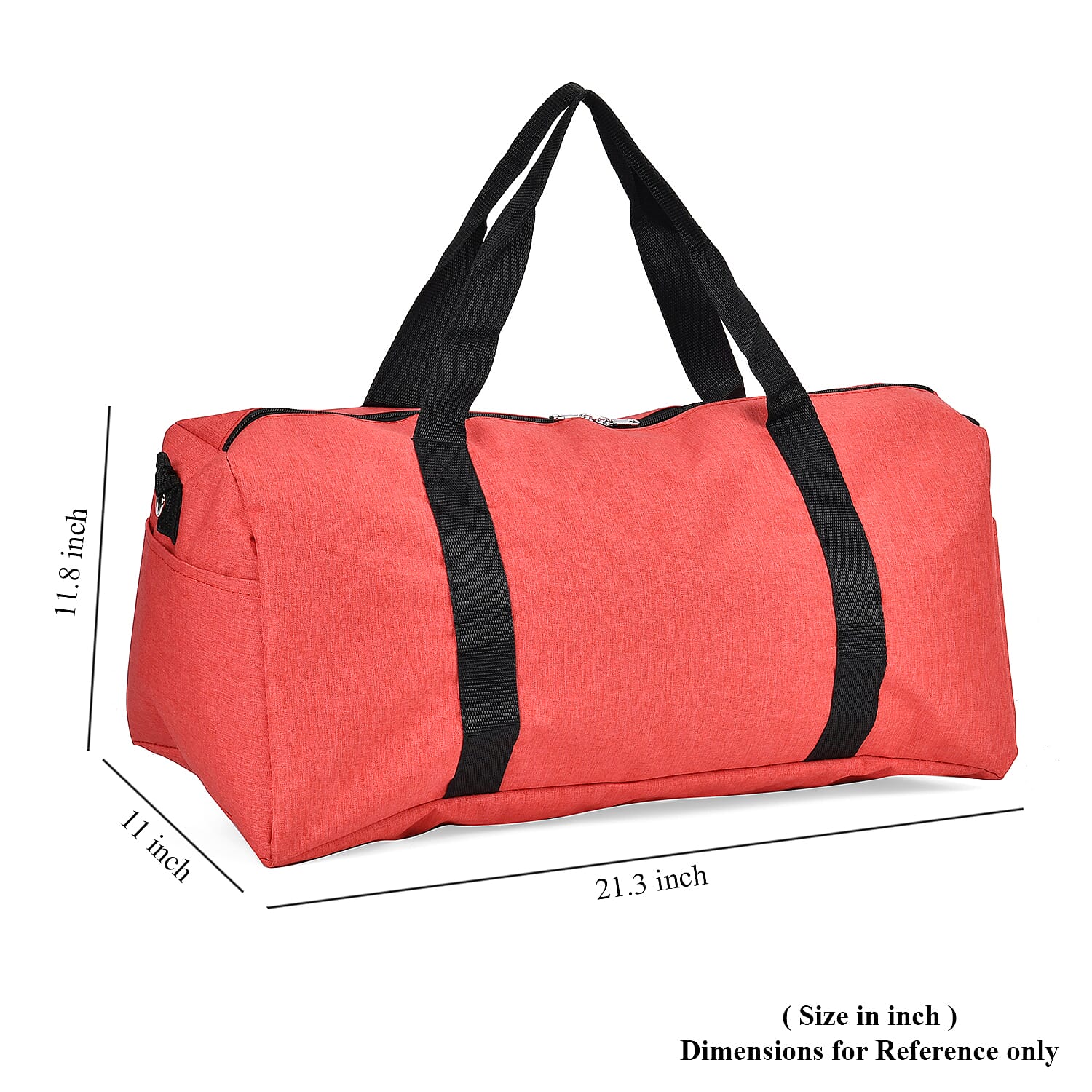 Red Color Durable and Lightweight Travel Bag with Handle Drop and Shoulder Strap