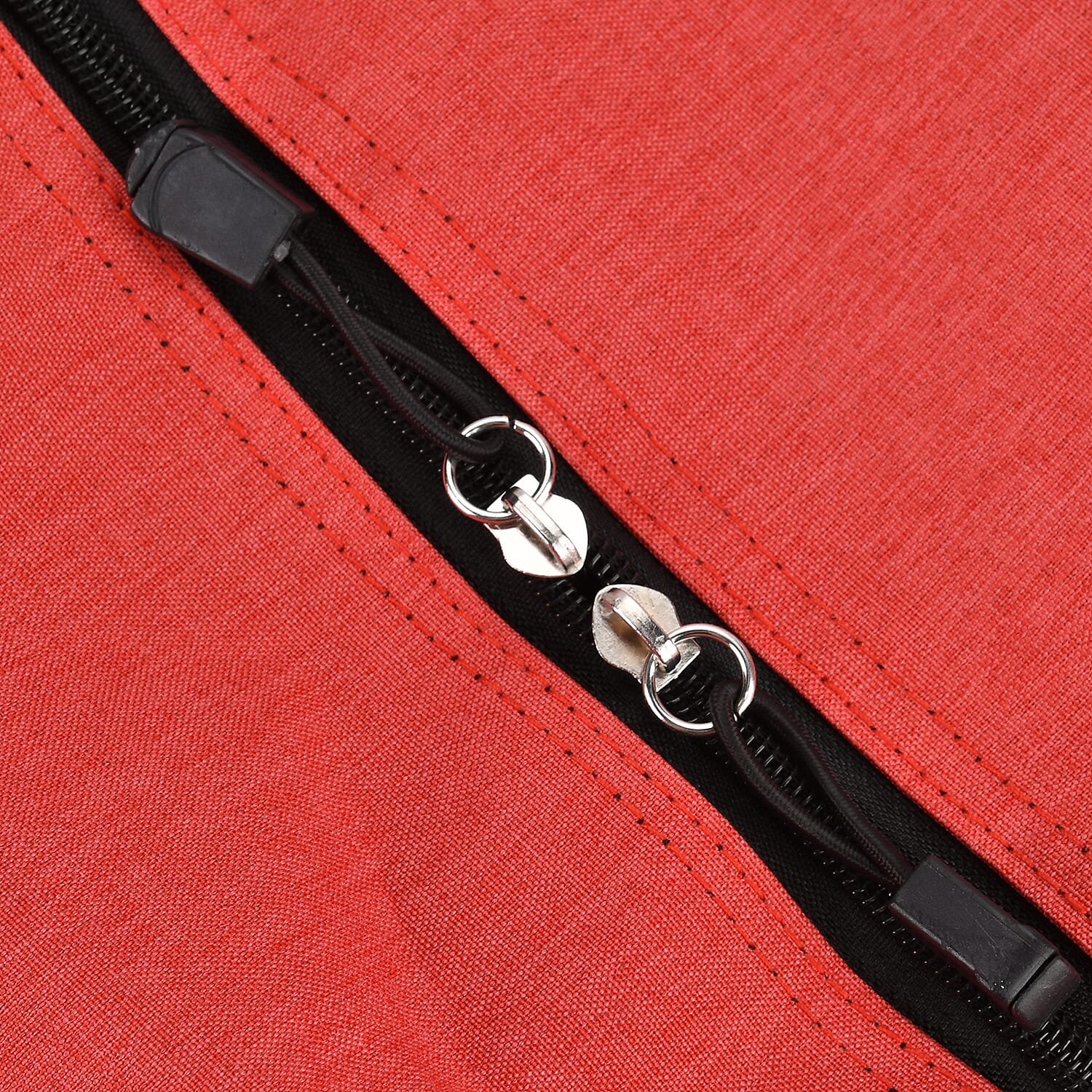 Red Weatherproof Travel Bag with Handle Drop and Detachable Shoulder Strap