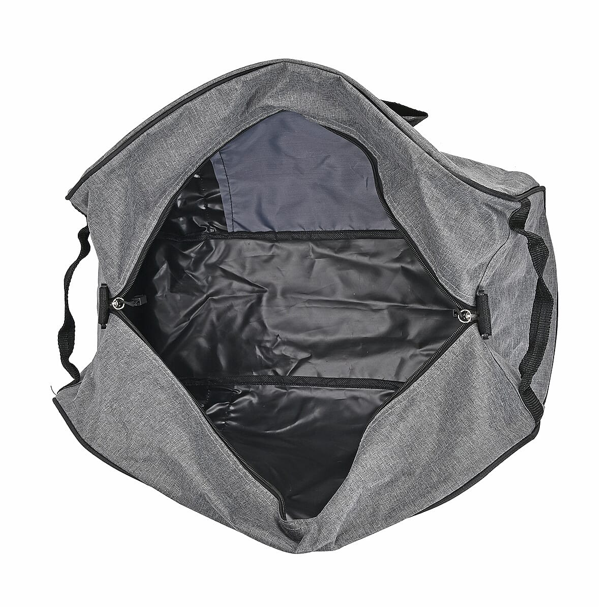 Gray Weatherproof Travel Bag with Handle Drop and Detachable Shoulder Strap image number 4