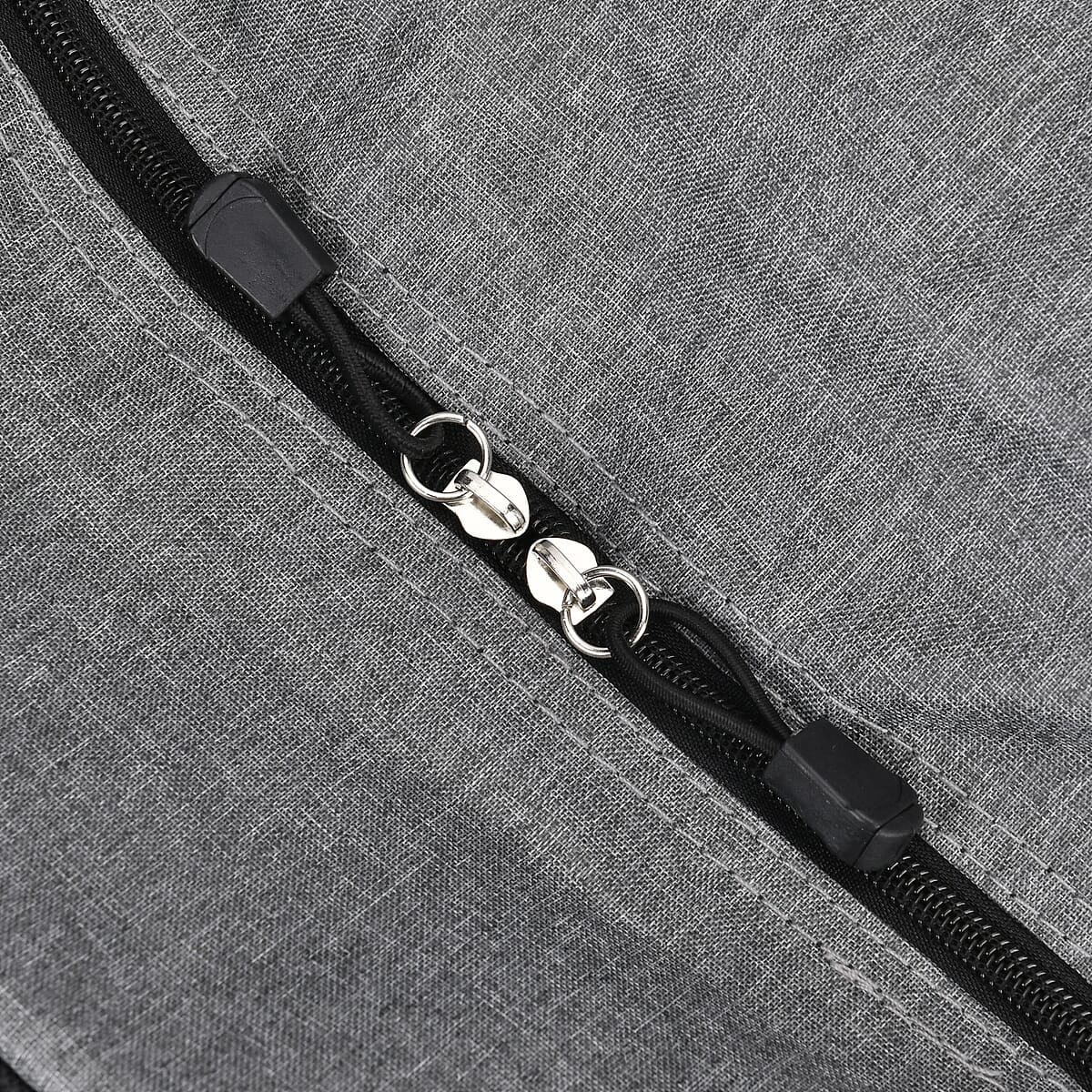 Gray Weatherproof Travel Bag with Handle Drop and Detachable Shoulder Strap image number 5