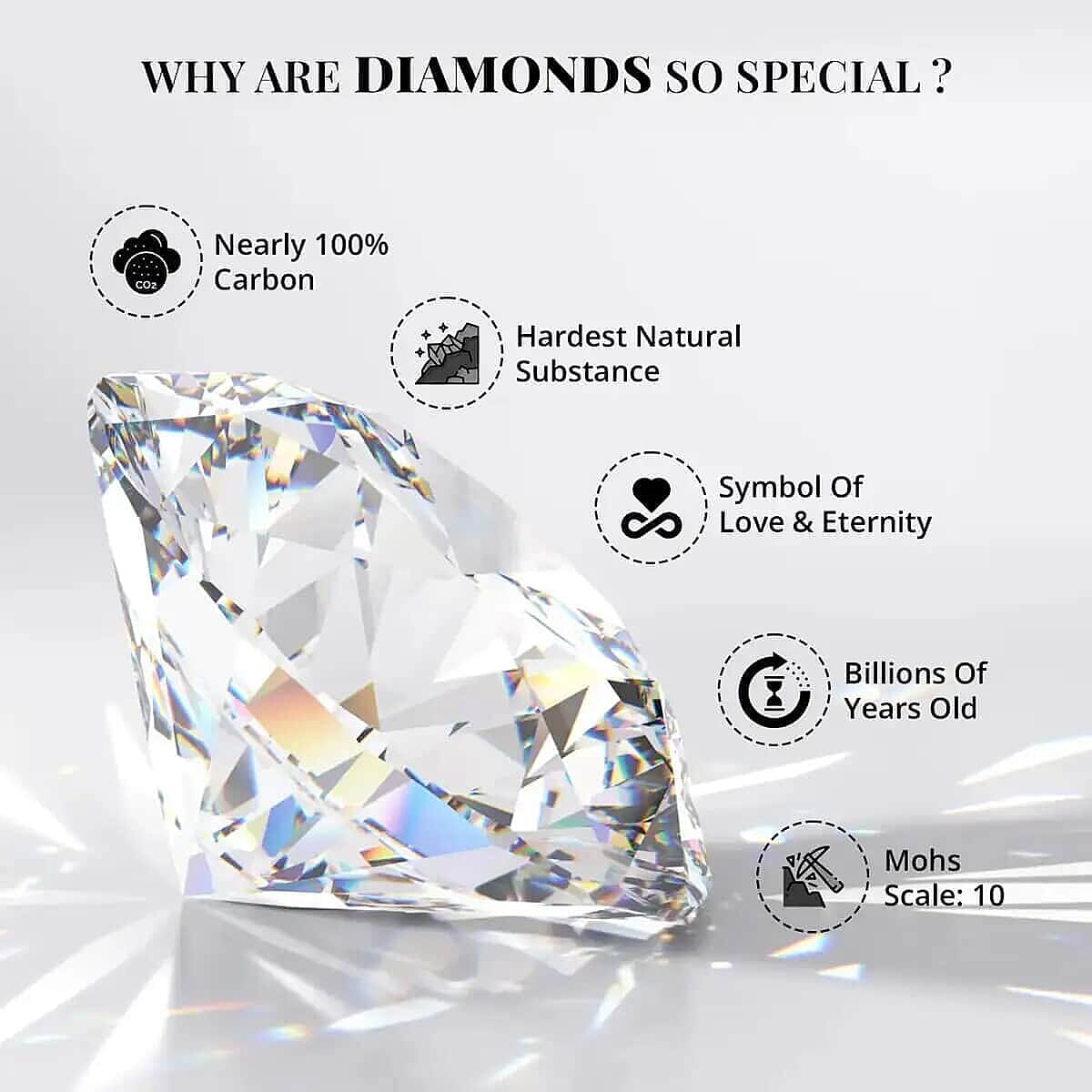 G-H I2 Diamond Ring, 10K White Gold Ring, Diamond Cluster Ring, Diamond Jewelry, Gifts For Her 5 Grams 1.00 ctw (Size 9.5) image number 3