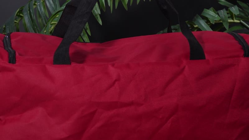 Red Polyester Large-capacity Travel Bag (24.4"x9.5"x12") with Shoulder Strap
