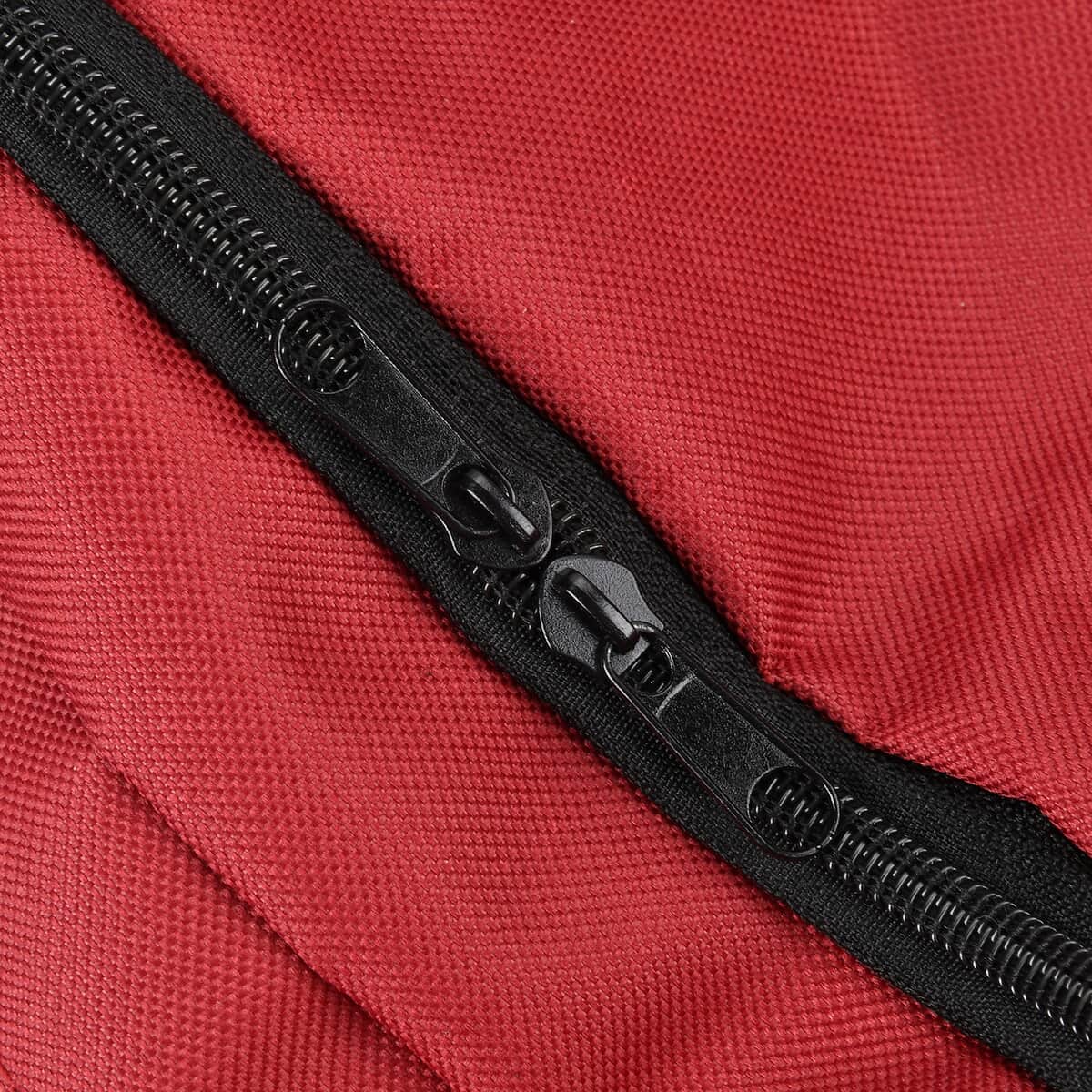 Red Polyester Large-capacity Travel Bag with Shoulder Strap image number 5