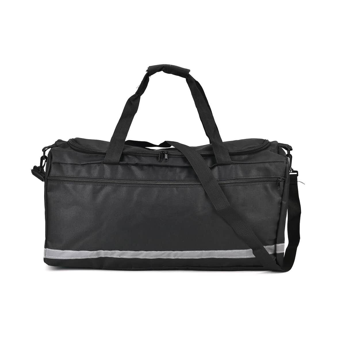 Black Polyester Large-capacity Travel Bag with Shoulder Strap image number 0