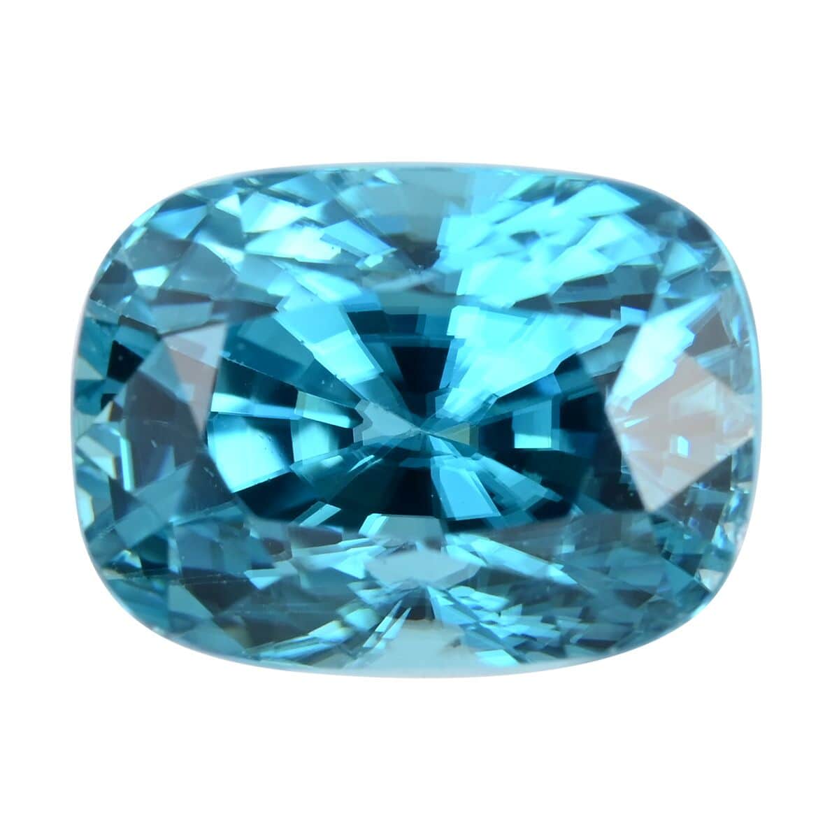 AAAA Blue Zircon (Cush Free Size) 4.00 ctw, Loose Gemstone, Blue Zircon for Jewelry, Cushion Cut Gem for Ring and Pendant image number 0