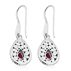 Niassa Ruby (FF) 2.30 ctw Earrings in Sterling Silver