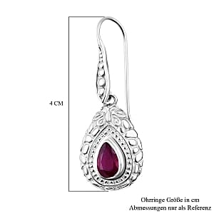 Niassa Ruby (FF) 2.30 ctw Earrings in Sterling Silver