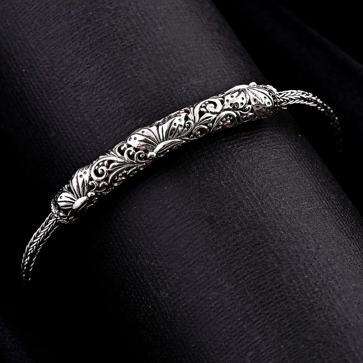 Bali Legacy Sterling Silver Toggle Clasp Butterfly Bracelet (6.50-8.0In) 12 Grams image number 1