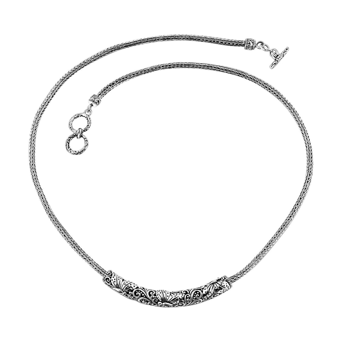 Bali Legacy Sterling Silver Butterfly Necklace 18-19 Inches 19.90 Grams image number 0