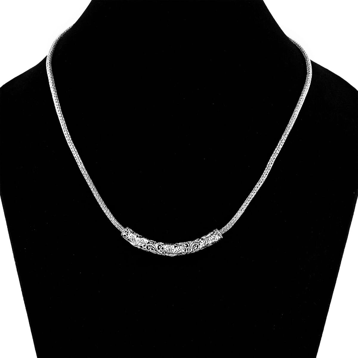 Bali Legacy Sterling Silver Butterfly Necklace 18-19 Inches 19.90 Grams image number 2