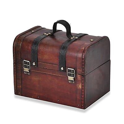 Solid Antique Brown European Style Wooden Box