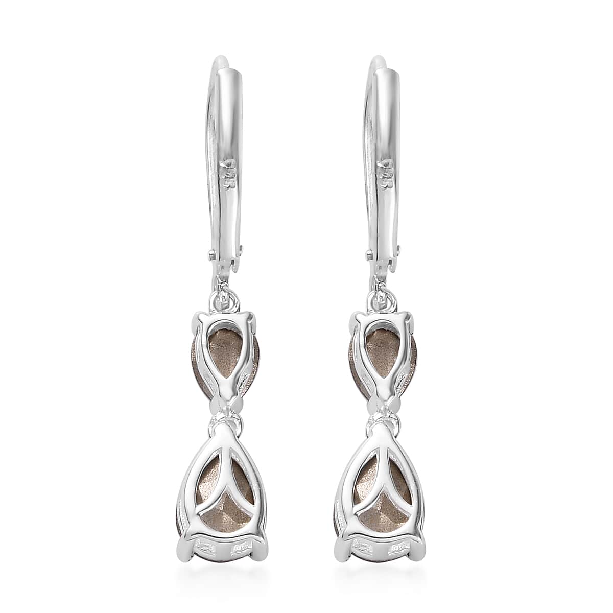 Designer Premium Emerald Color Austrian Crystal Earrings in Sterling Silver image number 4