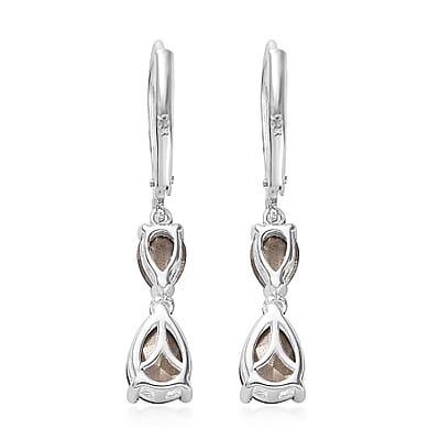 Designer Premium Emerald Color Austrian Crystal Earrings in Sterling Silver