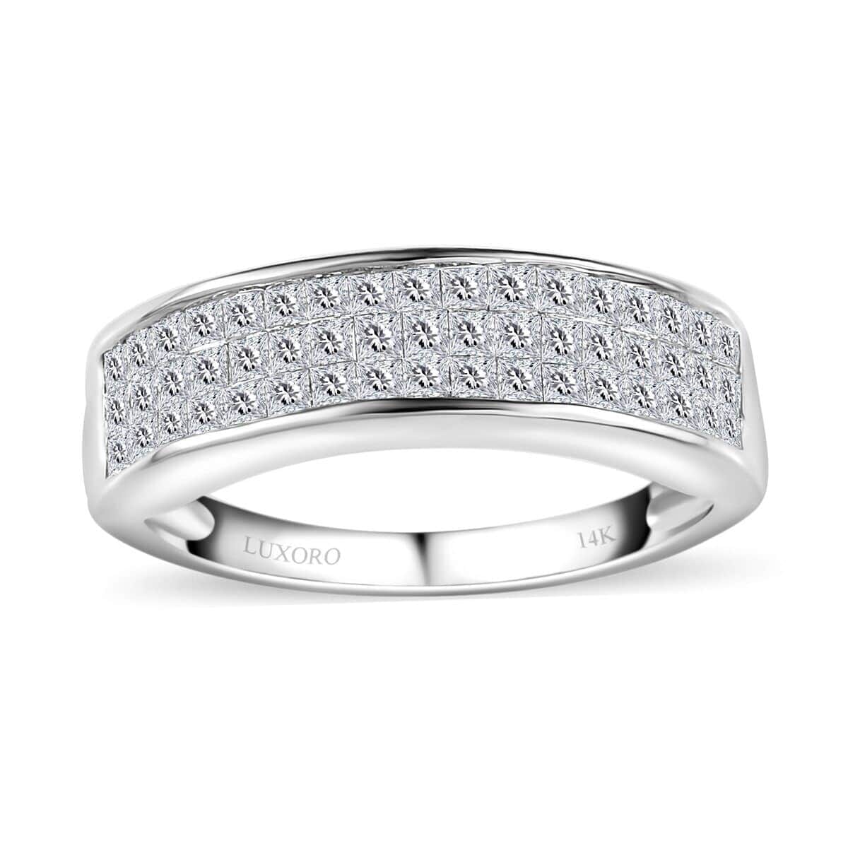Luxoro 14K White Gold G-H I1-I2 Diamond Ring (Size 8.5) 1.00 ctw image number 0