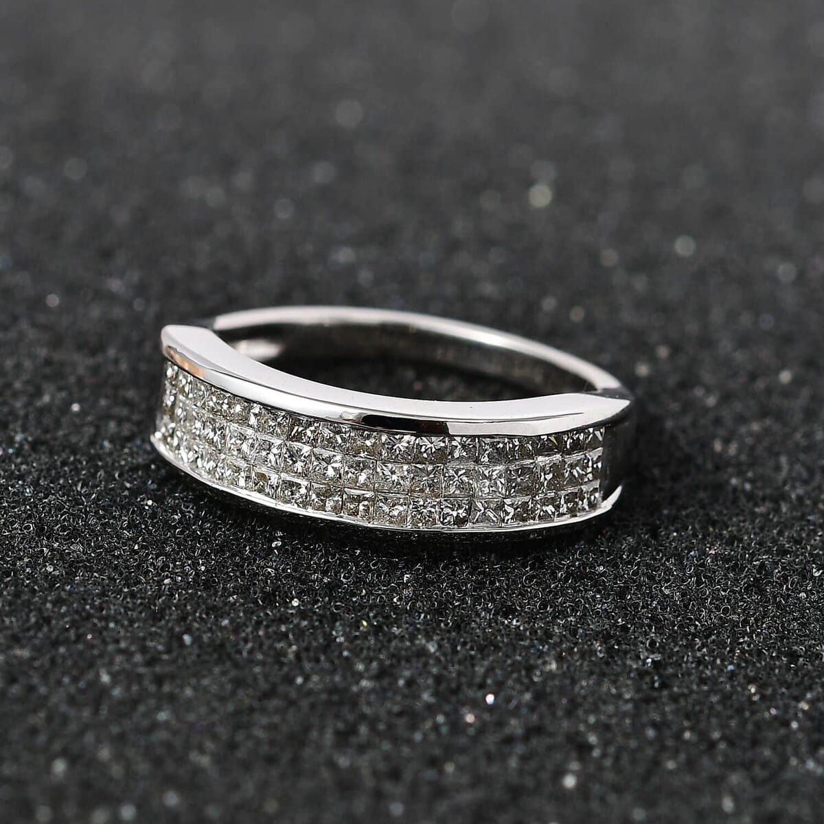 Luxoro 14K White Gold G-H I1-I2 Diamond Ring (Size 8.5) 1.00 ctw image number 1