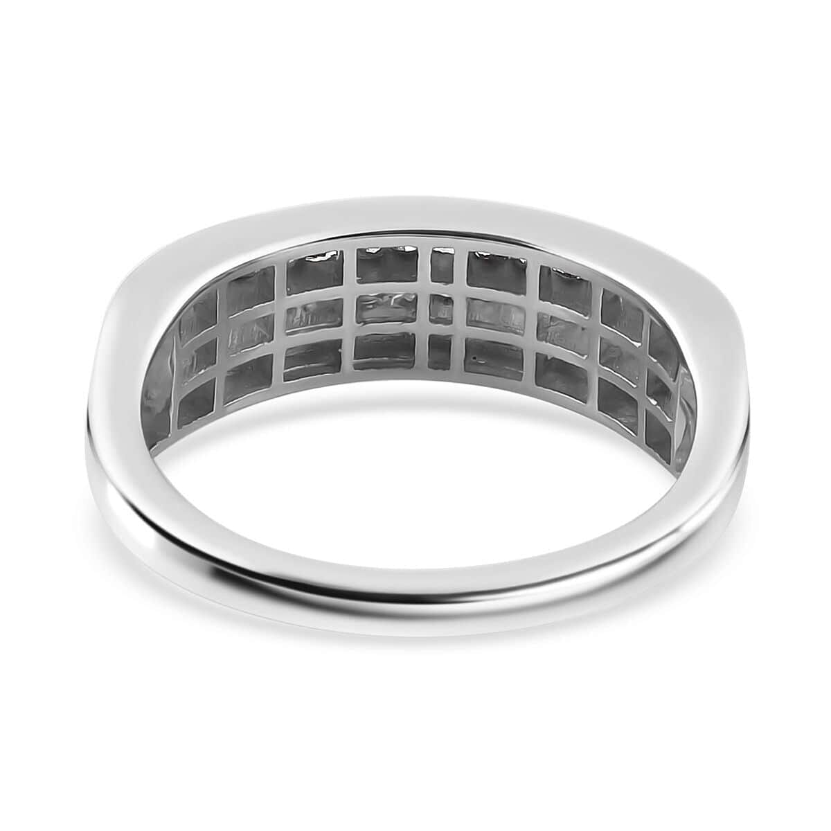 Luxoro 14K White Gold G-H I1-I2 Diamond Ring (Size 8.5) 1.00 ctw image number 4