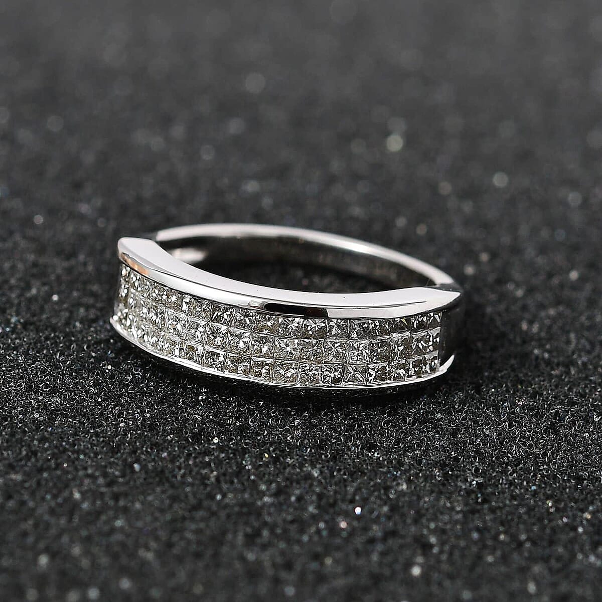 Luxoro 14K White Gold G-H I1-I2 Diamond Ring (Size 9.5) 1.00 ctw image number 1