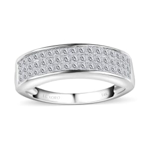 Luxoro 14K White Gold G-H I1-I2 Diamond Ring (Size 6.0) 1.00 ctw