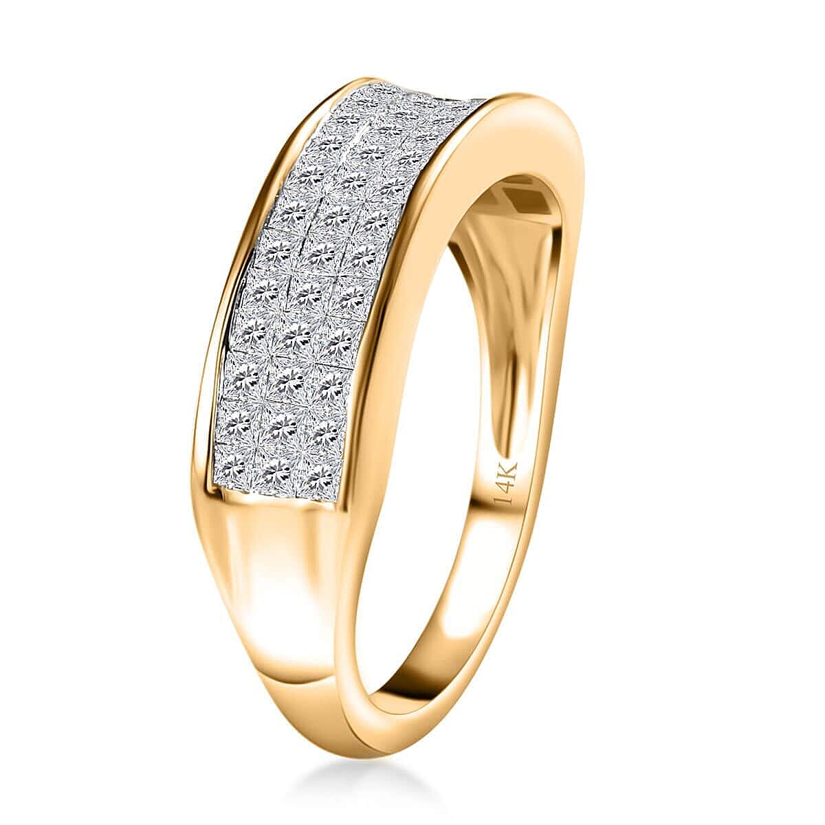Luxoro 14K Yellow Gold G-H I1-I2 Diamond Ring (Size 10.5) 1.00 ctw image number 3