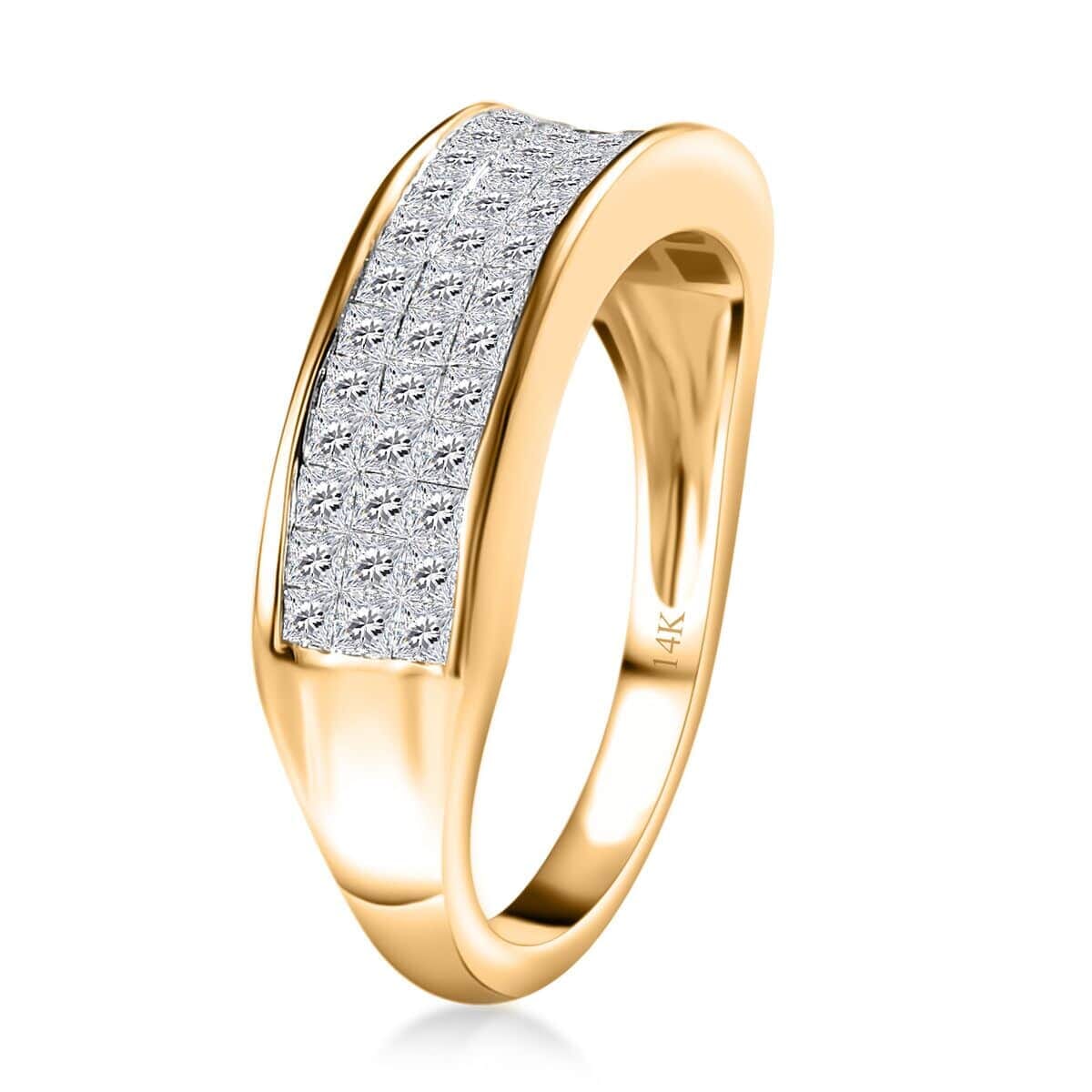 Luxoro 14K Yellow Gold G-H I1-I2 Diamond Ring (Size 12.0) 1.00 ctw image number 3