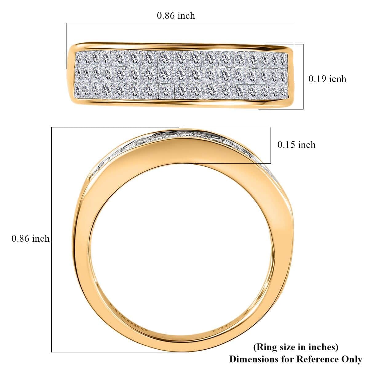Luxoro 14K Yellow Gold G-H I1-I2 Diamond Ring (Size 12.0) 1.00 ctw image number 5