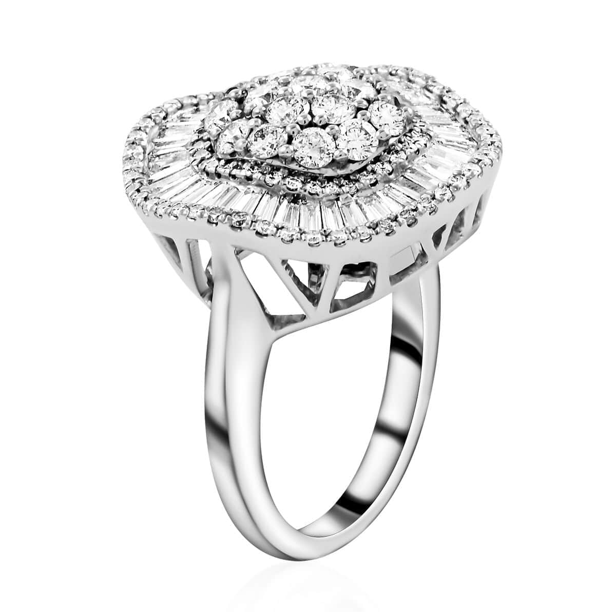 14K White Gold H SI3 Diamond Ring (Size 8.5) 9 Grams 2.00 ctw image number 3