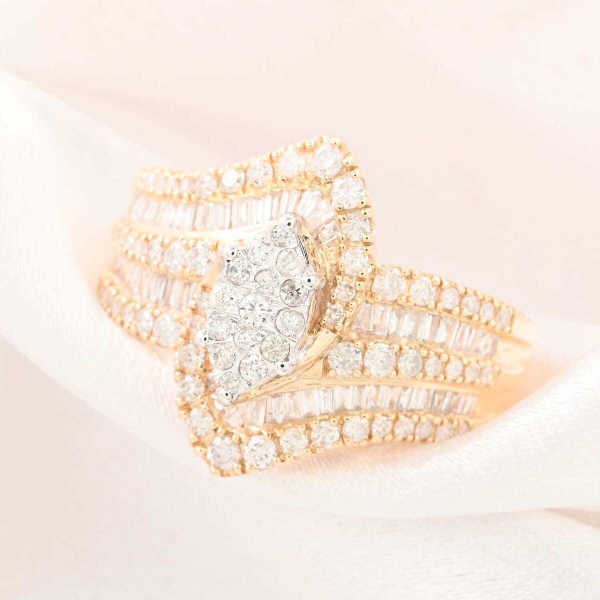 10K Yellow Gold I-J I2-I3 Diamond Ring (Size 10.0) 4.70 Grams 1.00 ctw image number 1