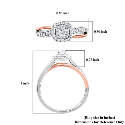 14K Yellow and White Gold SI2 Diamond Ring (Size 6.0) 0.35 ctw