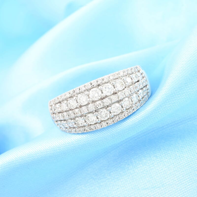 14K White Gold G SI1 Diamond Ring (Size 6.0) 5.75 Grams 1.00 ctw